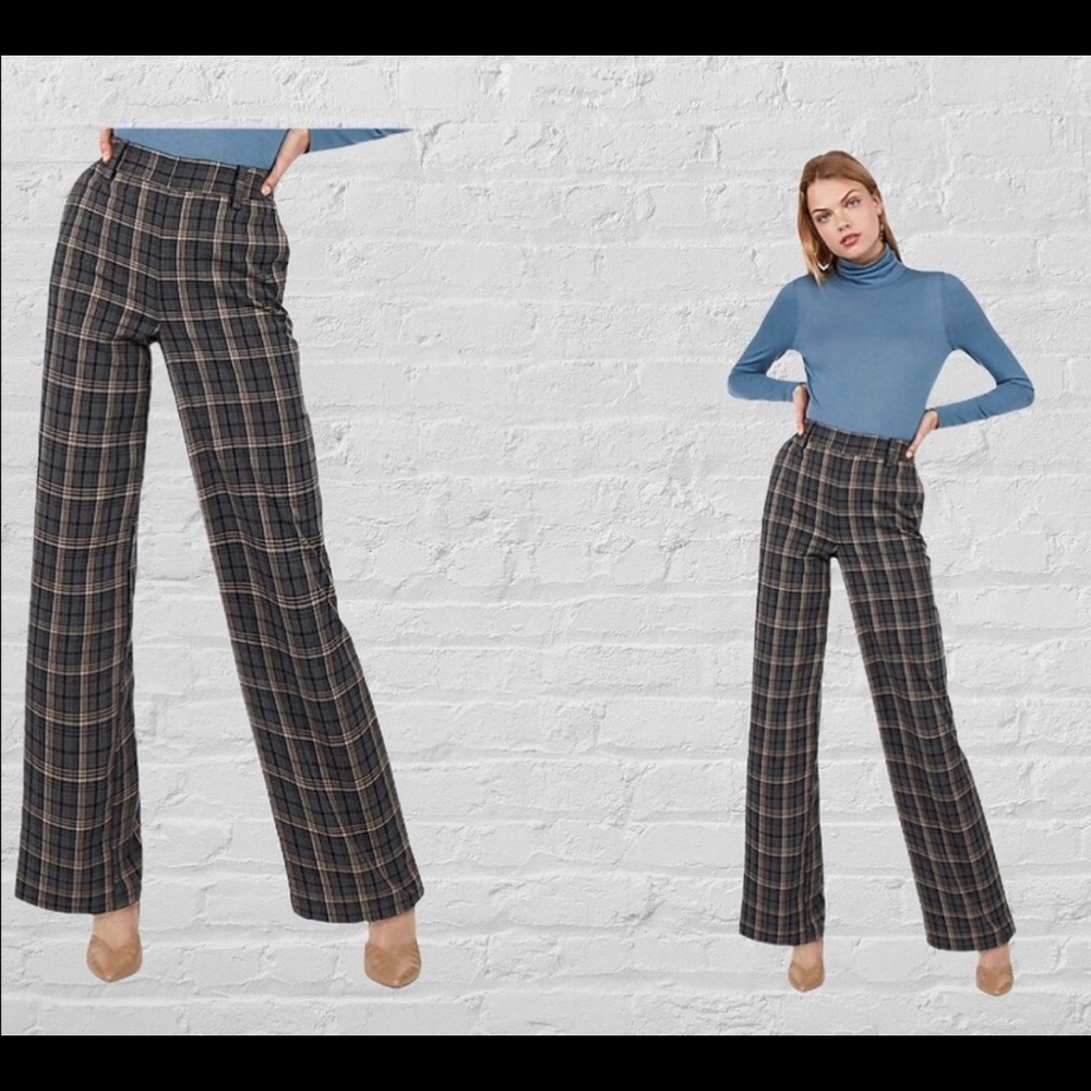 NEW WITH TAGS Express x negin mirsalehi plaid pants